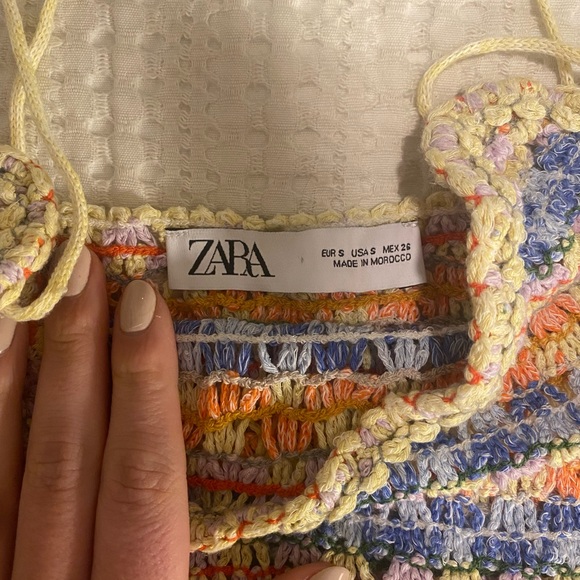 NEVER WORN size S Zara rainbow crochet top - Picture 2 of 4